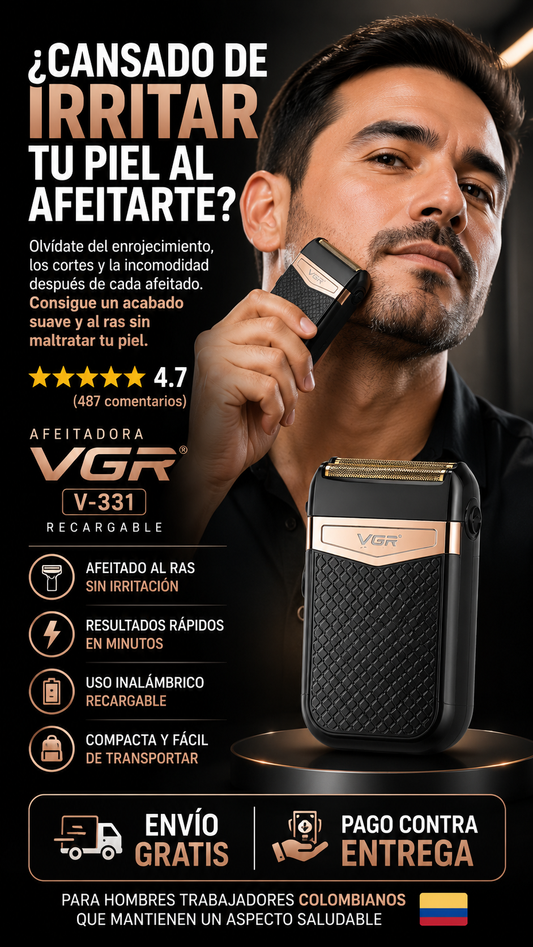 Afeitadora Shaver VGR V-331 Recargable