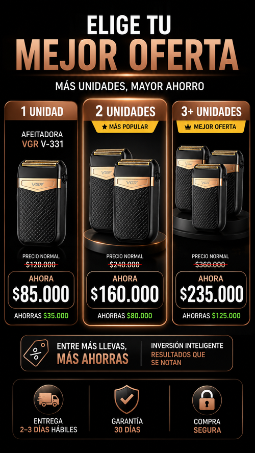 Afeitadora Shaver VGR V-331 Recargable