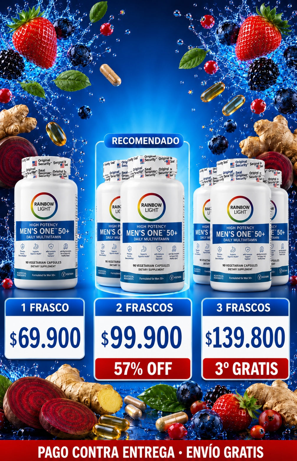 Vitalidad Hombre 50+ | Multivitamínico Masculino (90 cápsulas)