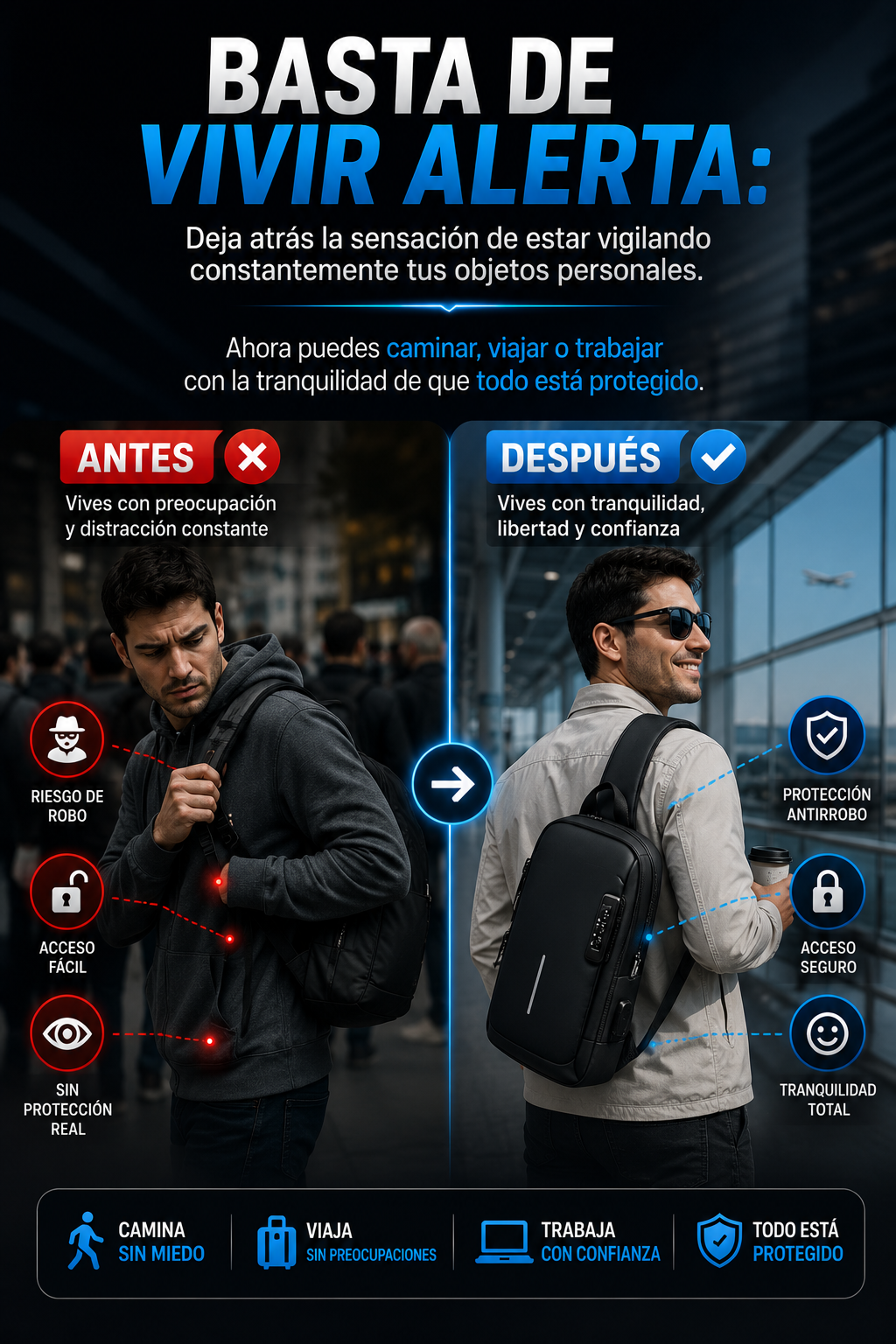 Basta de vivir alerta: antes vivías preocupado, ahora vives tranquilo y protegido